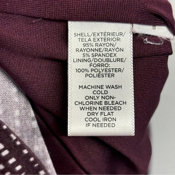 Loft Midi Tank Dress Wine Red Purple XS Stretchy Lined - Picture 4 of 7